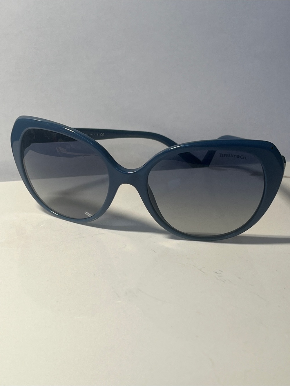 Authentic Tiffany & Co. Women's Teal Cat-Eye Sunglasses